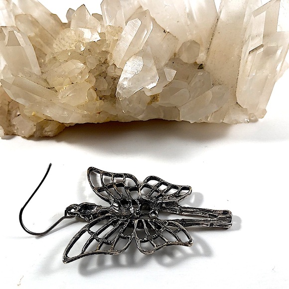 Gothic Butterfly Skeleton Fairy Earrings - Picture 7 of 9